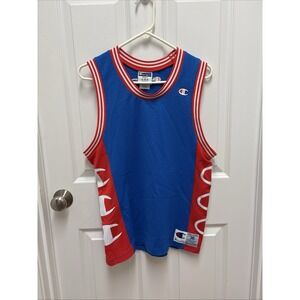 Champion logo DETROIT PISTONS BLANK Jersey mens size 36 BLANK NBA‎